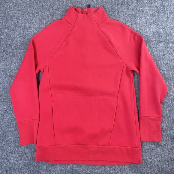Fabletics Zaylee Funnel Neck II Tunic Sweatshirt Women's Medium Red Athleisure - Picture 2 of 10